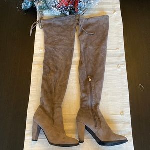 Catherine Malandrino over the knee boots. Color taupe size 71/2